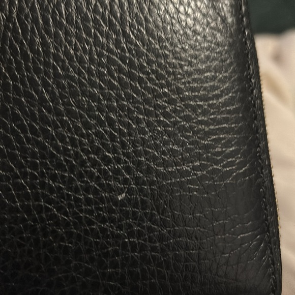 MICHAEL KORS JET SET TRAVEL LARGE BLK PEBBLED LEATHER WALLET WITH WRISTLET STRAP - Picture 10 of 11